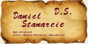 Daniel Stanarčić vizit kartica